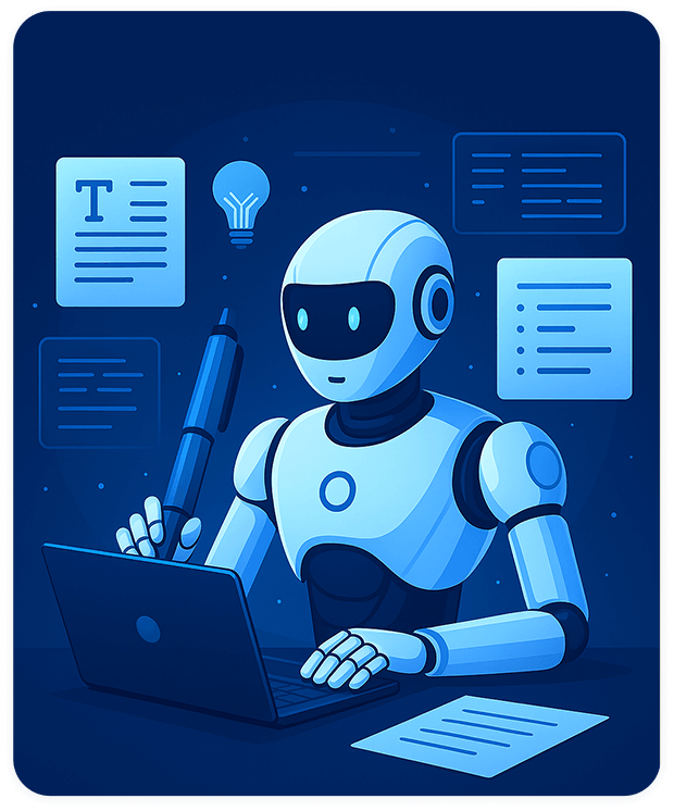 AI写作机器人宣传图